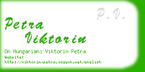 petra viktorin business card